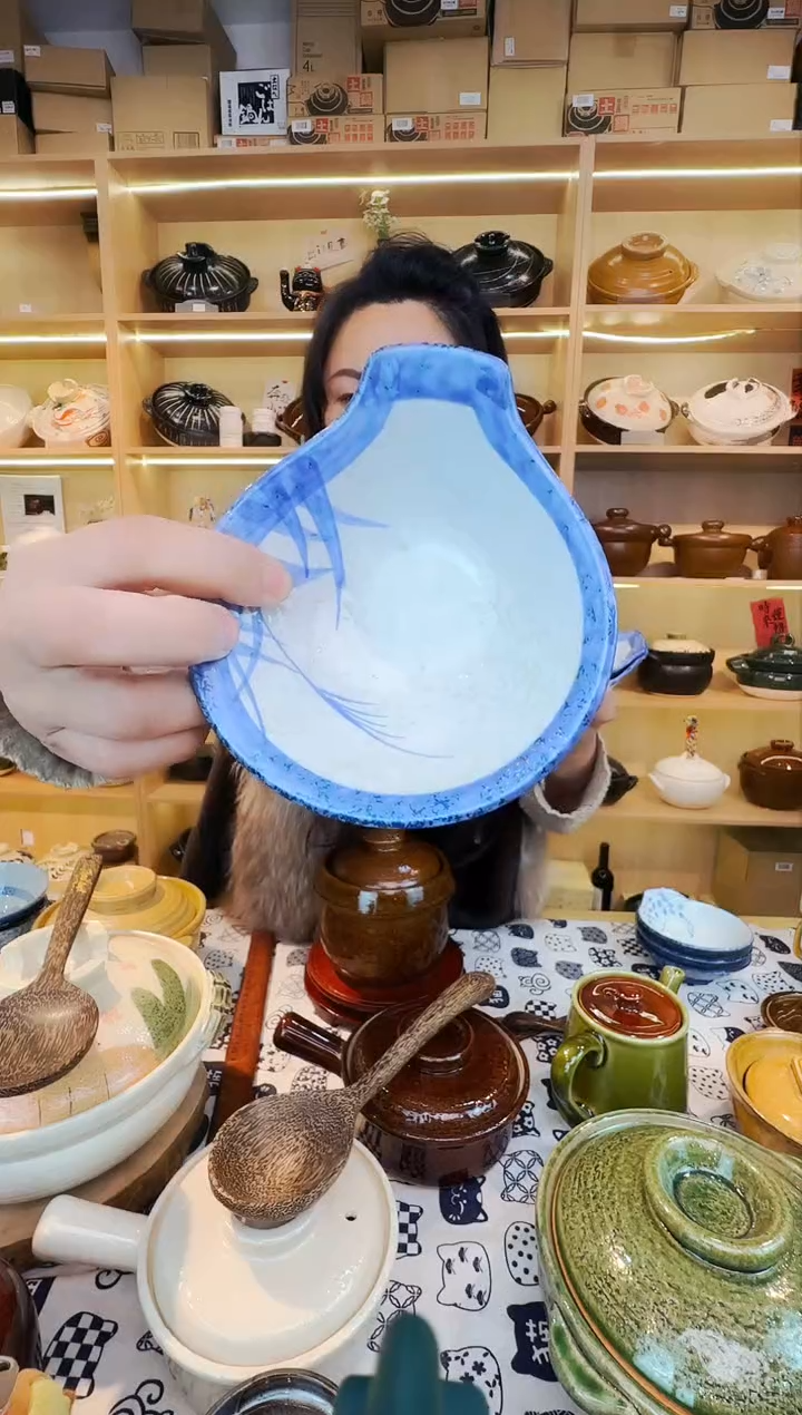 日本进口竹叶手柄小碗