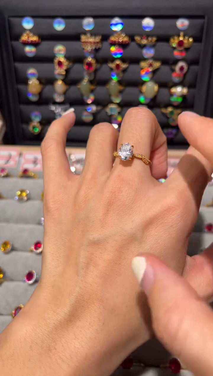 【闪购商品】蓝宝石戒指银S925镶嵌4863531