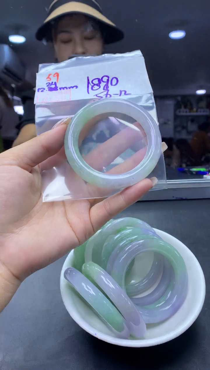 未镶嵌定制翡翠59手镯56+1880元+拍一发一