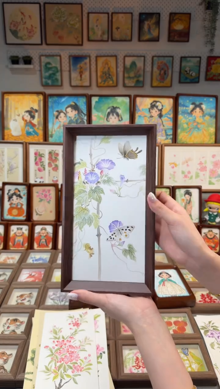 国画喇叭花 手绘国画27