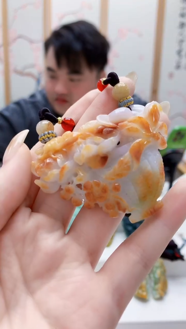 未镶嵌定制翡翠小*理5060jw-毛货挂件