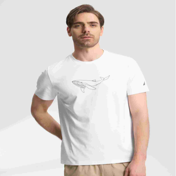 诺帝卡 百搭舒适短袖圆领T恤-232TO32011BW