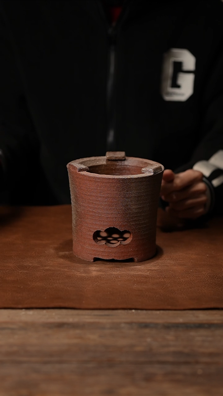 003窑变落灰梅花收腰炭炉