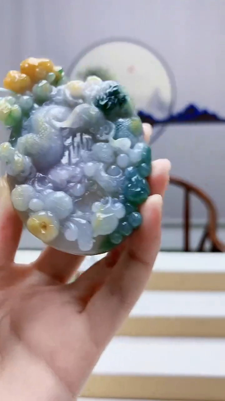 未镶嵌定制翡翠火*火5145zm-毛货挂件