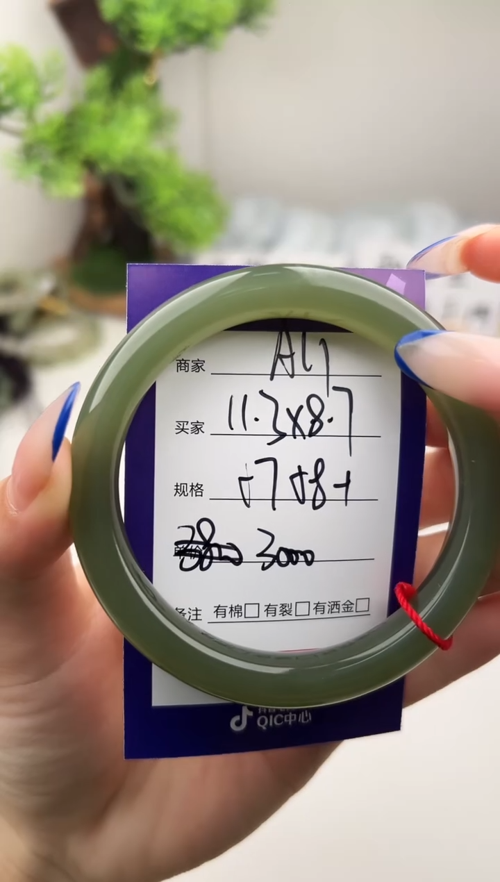 未镶嵌手镯和田玉微色差A11