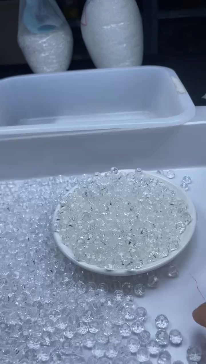 未镶嵌颈饰水晶w2149白水晶切面算盘8mm*20颗