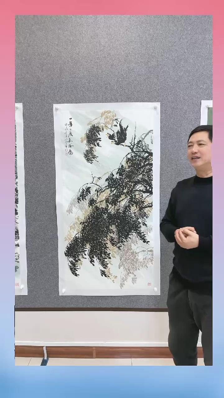 【闪购商品】国画杨老师写意花鸟《一年一度秋风劲》8平尺