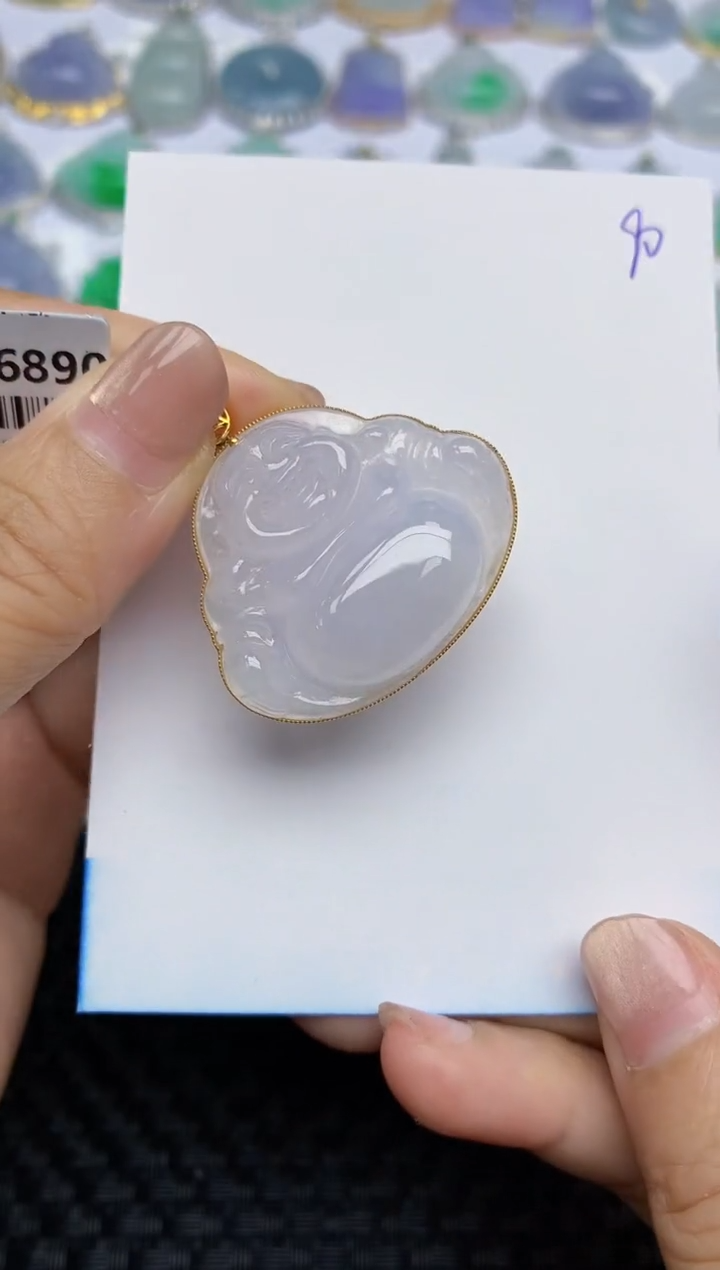 【闪购商品】翡翠颈饰18K金镶嵌天然A货翡翠 90