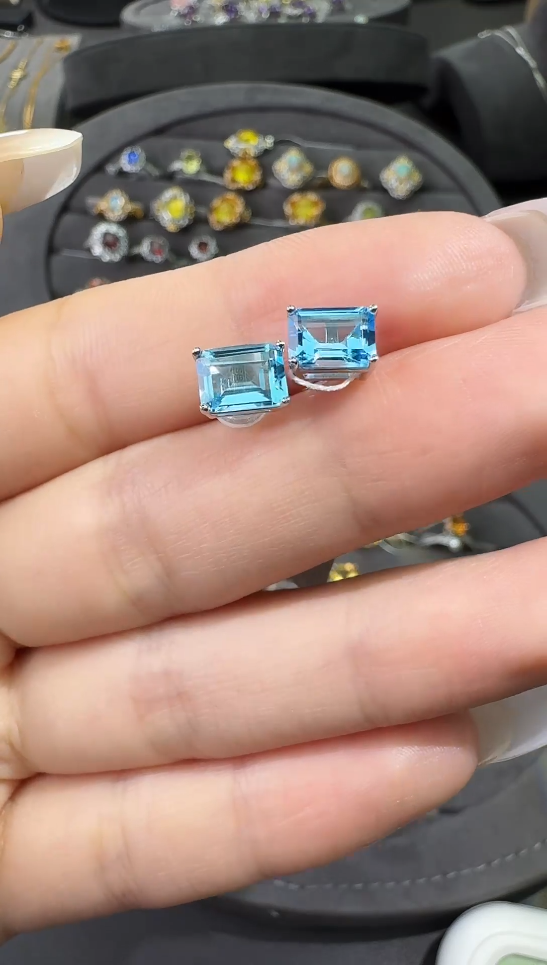 银S925镶嵌托帕石耳饰【七天鉴赏期】