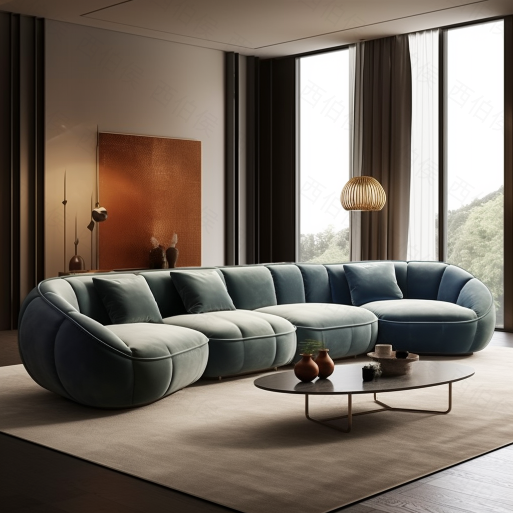 【西伯侯】原创-弧形沙发