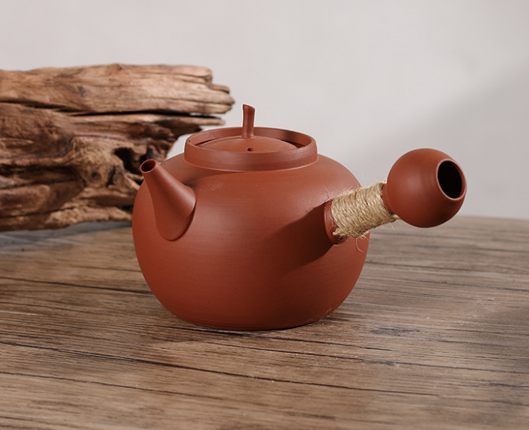 潮州原土原矿砂铫侧把壶卡盖跳盖烧水壶煮茶壶电陶炉炭炉可用