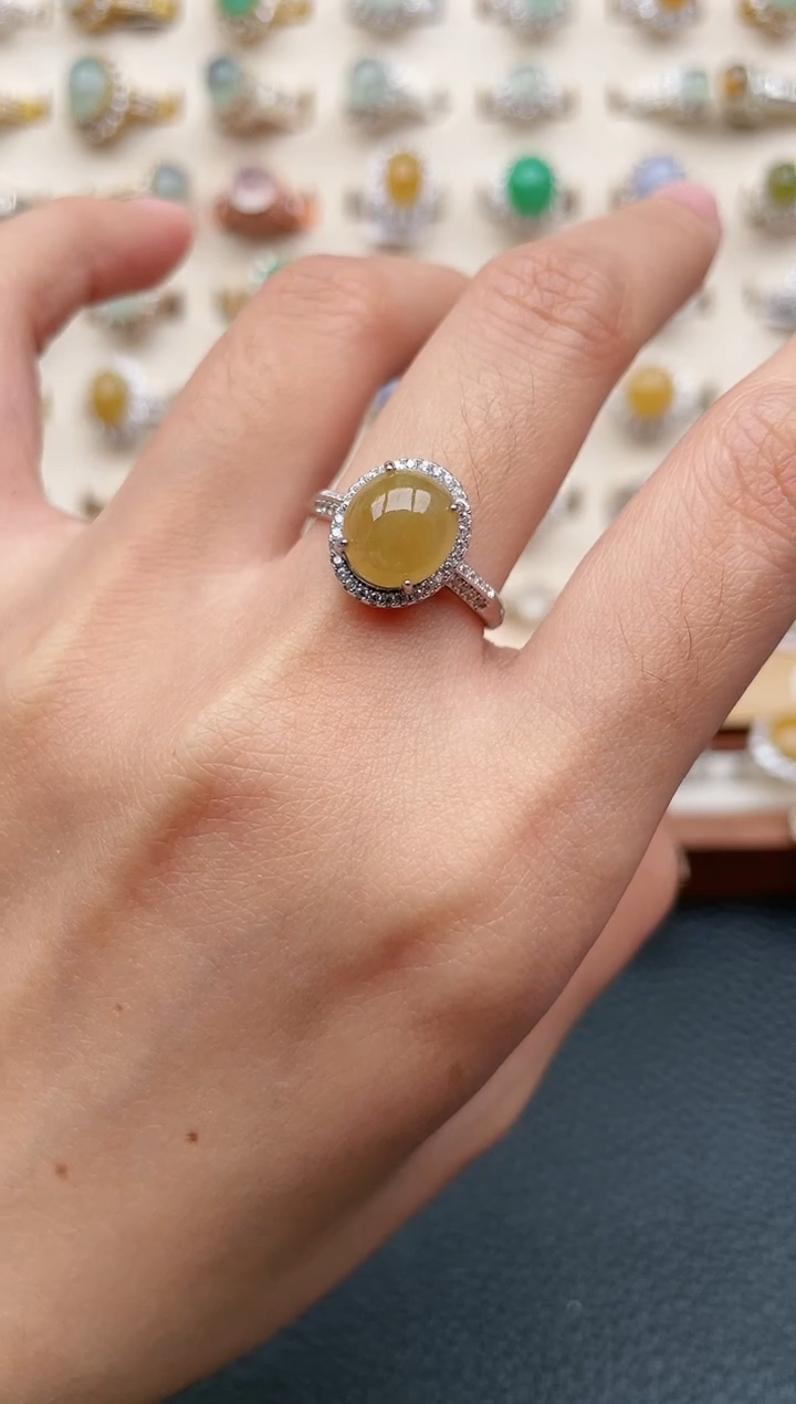 【闪购商品】翡翠戒指银S925镶嵌1111