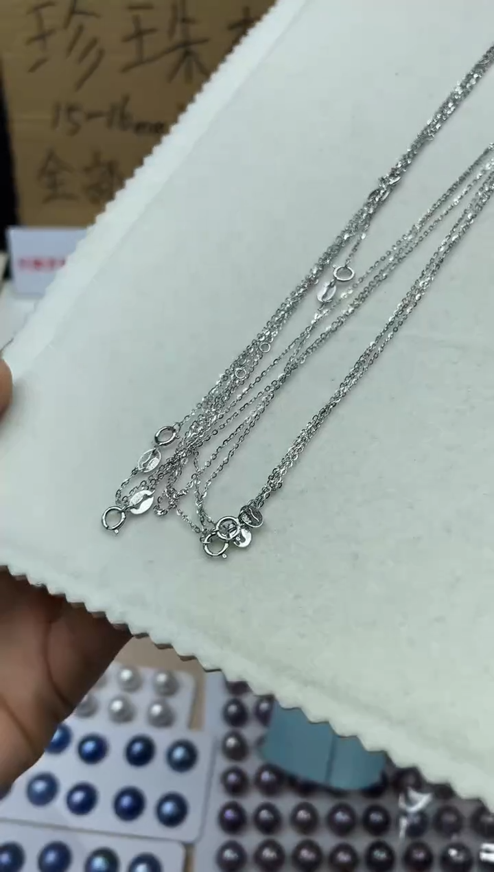 【闪购商品】淡水珍珠银S925镶嵌颈饰项链