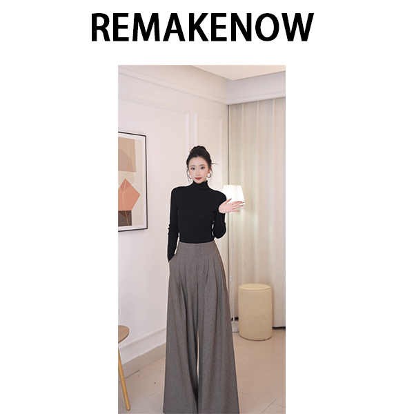 REMAKENOW梧桐裤女2025年新款秋冬宽松西装阔腿裤休闲显瘦长裤