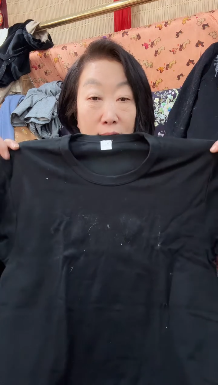 男士纯棉黑色秋衣成品2件L码（微色差）