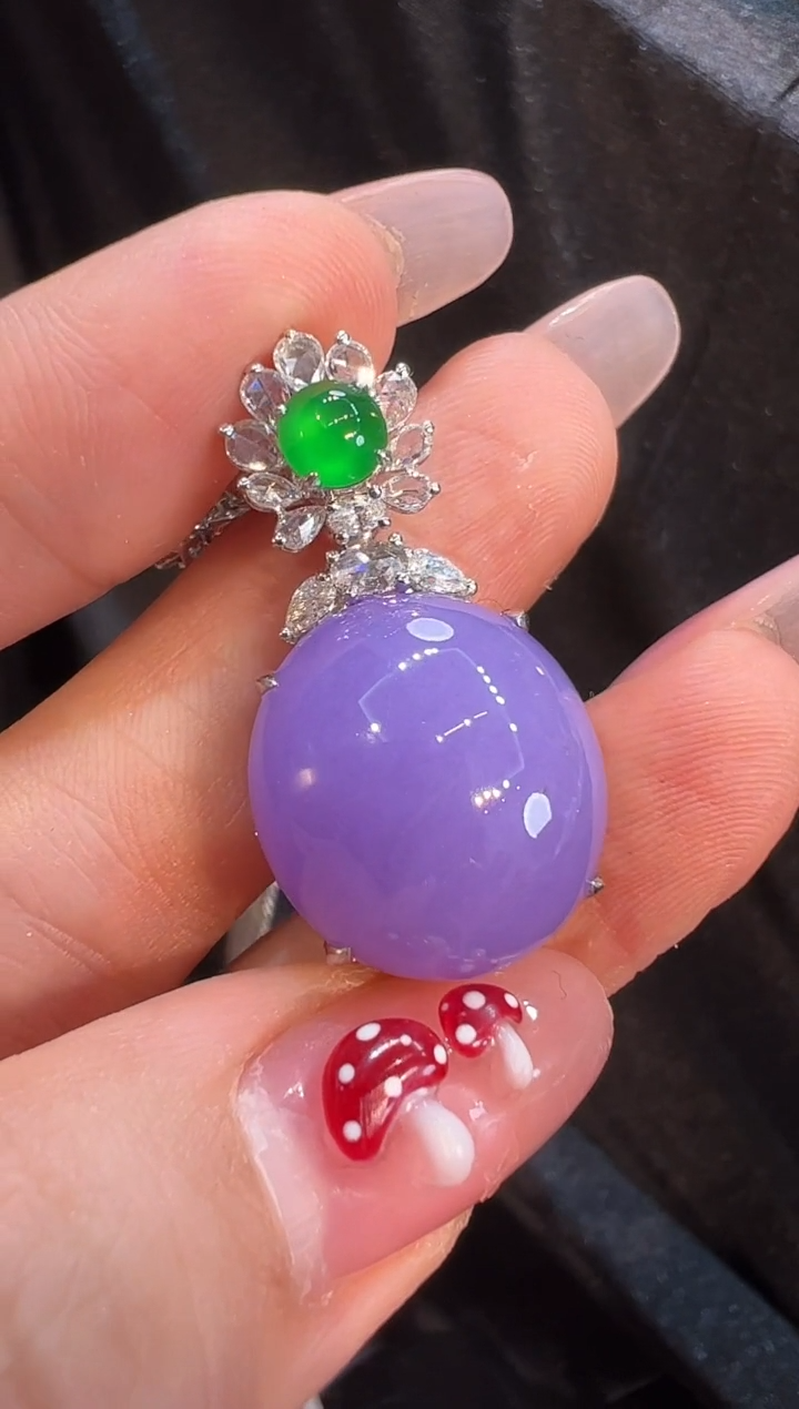 【闪购商品】翡翠耳饰18K金镶嵌耳饰