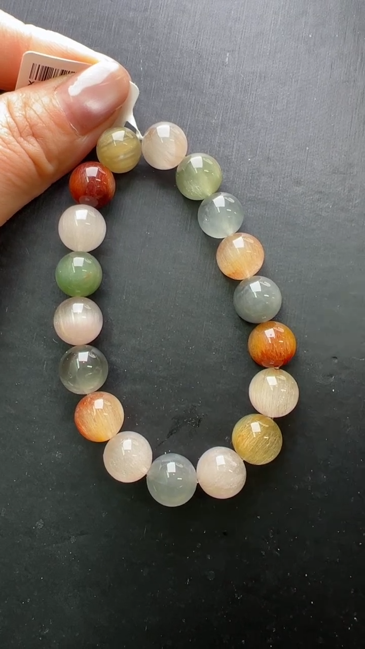 【闪购商品】水晶手串未镶嵌彩兔毛手串11m+ -2 X30762