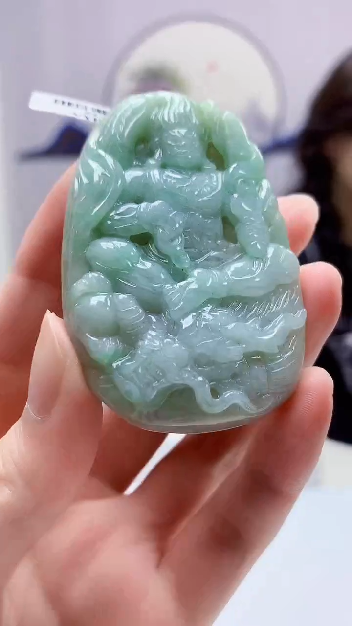 【闪购商品】定制翡翠未镶嵌4829zm-毛货挂件68