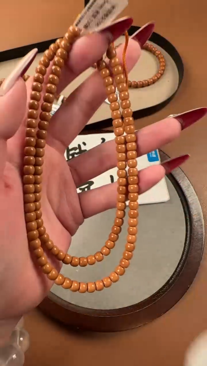 手串橄榄核5.5mm核尖单圈手串，老挝一代核，老料籽