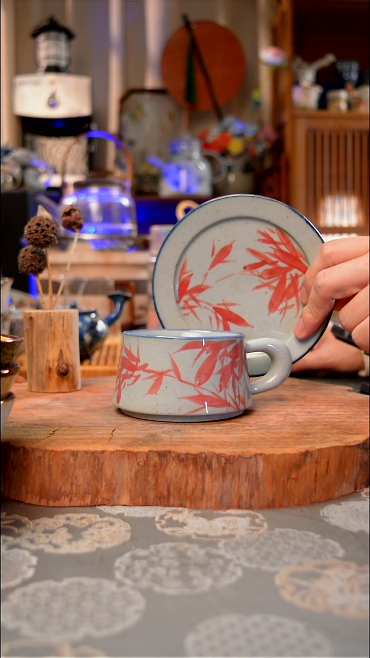 【闪购商品】杯子红手工手绘手工手绘