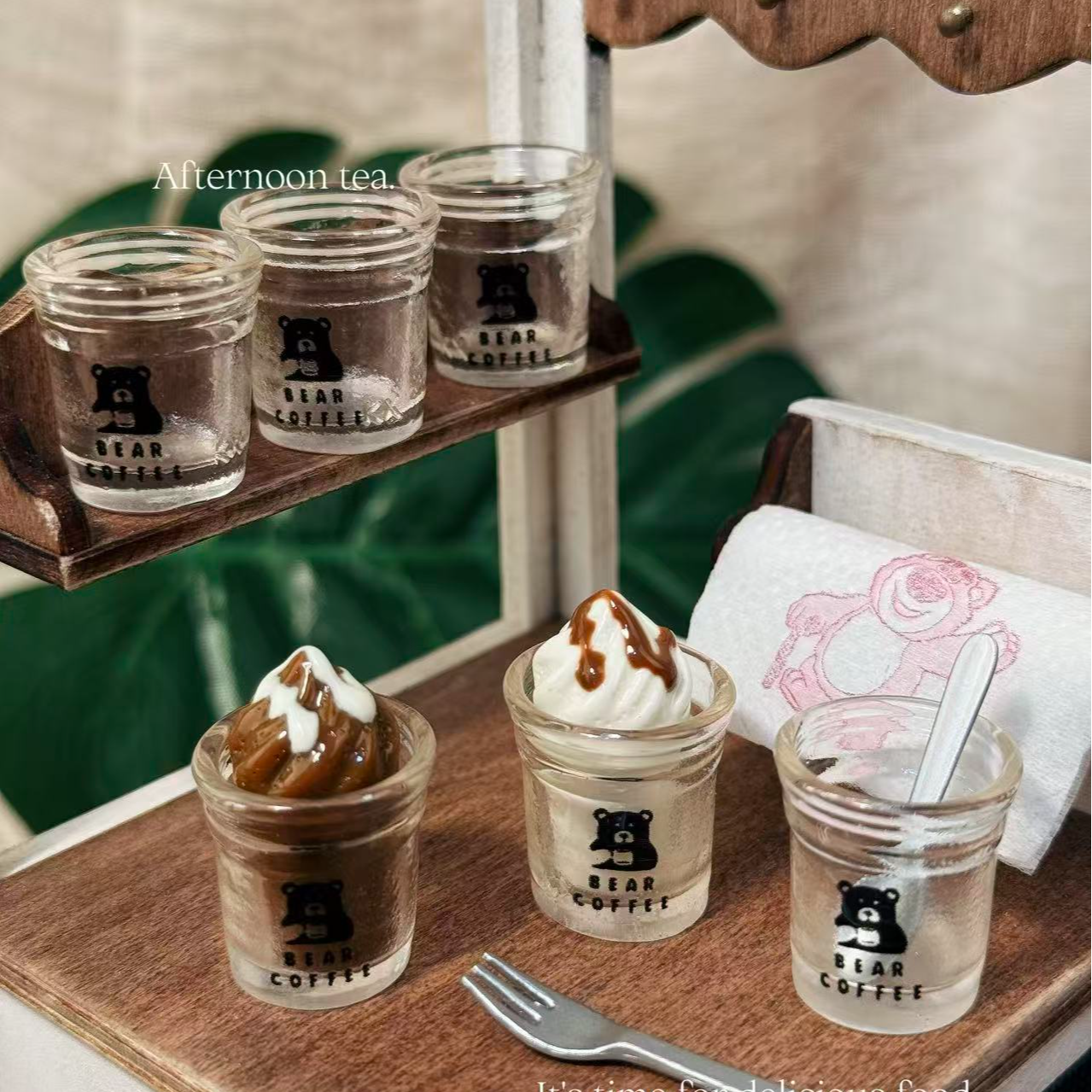 预售【开芯定制-小熊圣代】高品树脂仿真食玩 树脂diy配件