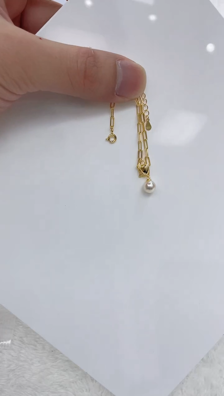 【闪购商品】海水珍珠手链银S925镶嵌海水珍珠手链