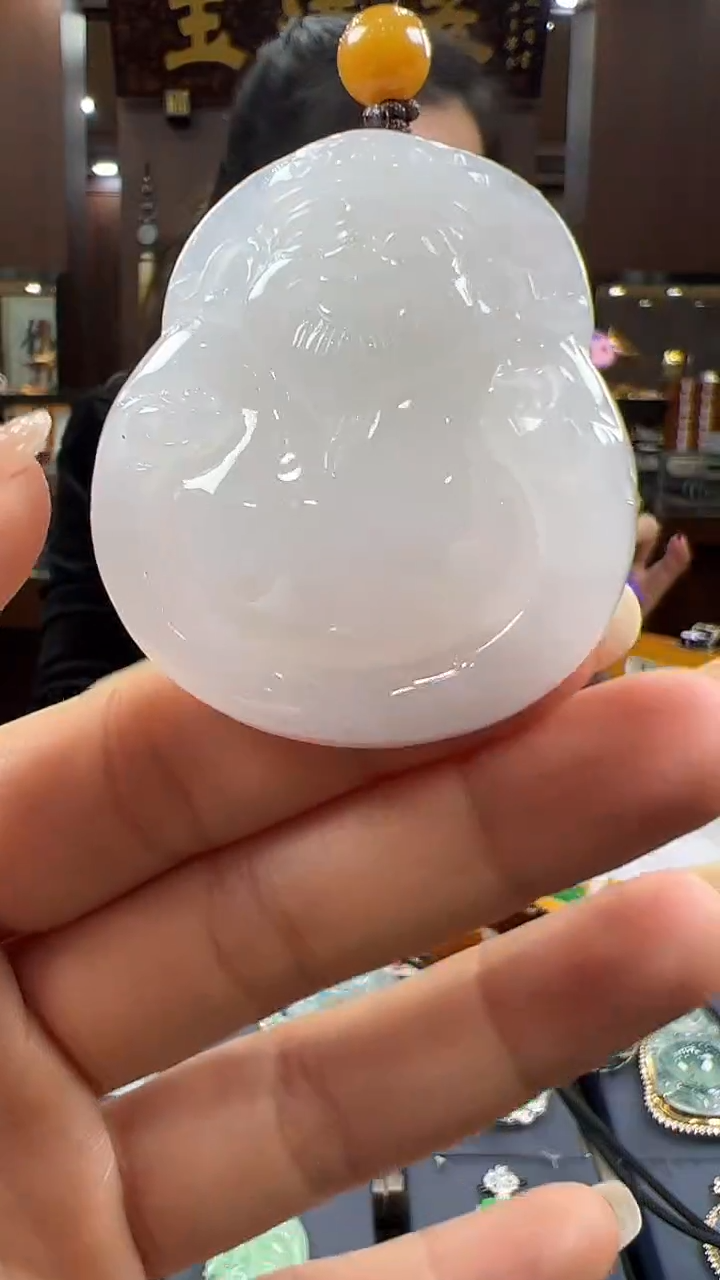 翡翠未镶嵌挂件财神