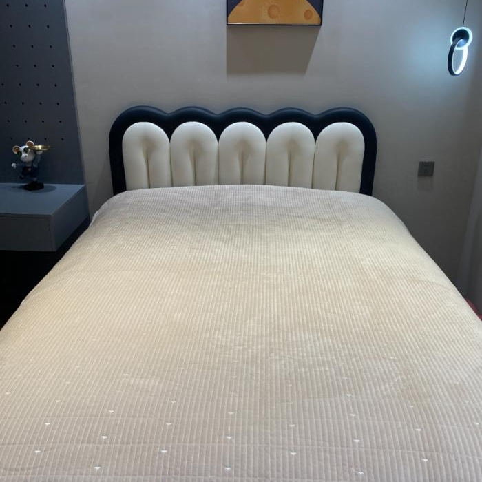 至心缘纯色多功能牛奶绒床盖0216