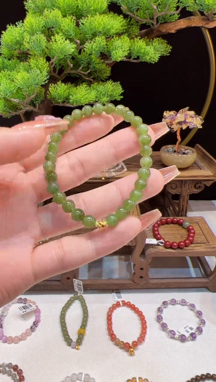 手饰和田玉18K金镶嵌@@手饰