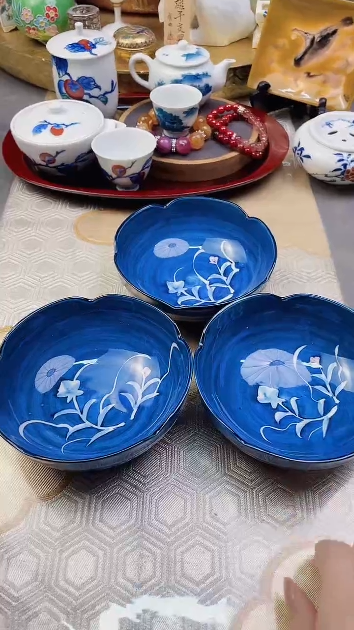 【闪购商品】盘日产青花碗三件套