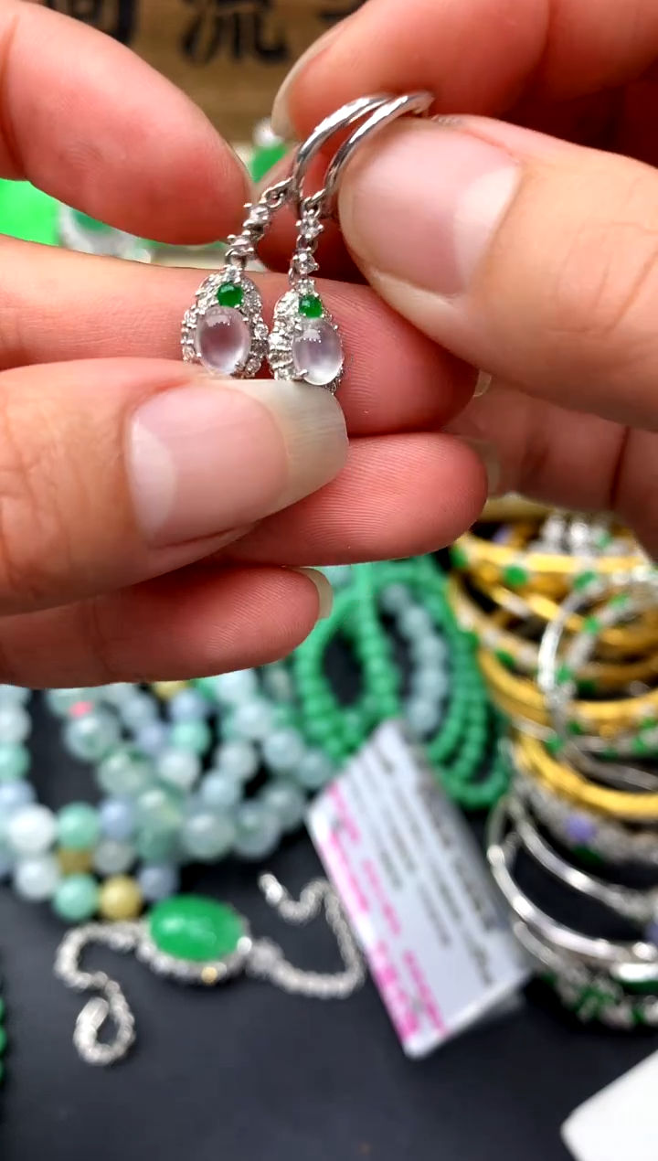 【闪购商品】翡翠耳饰18K金镶嵌280-中国好珍宝