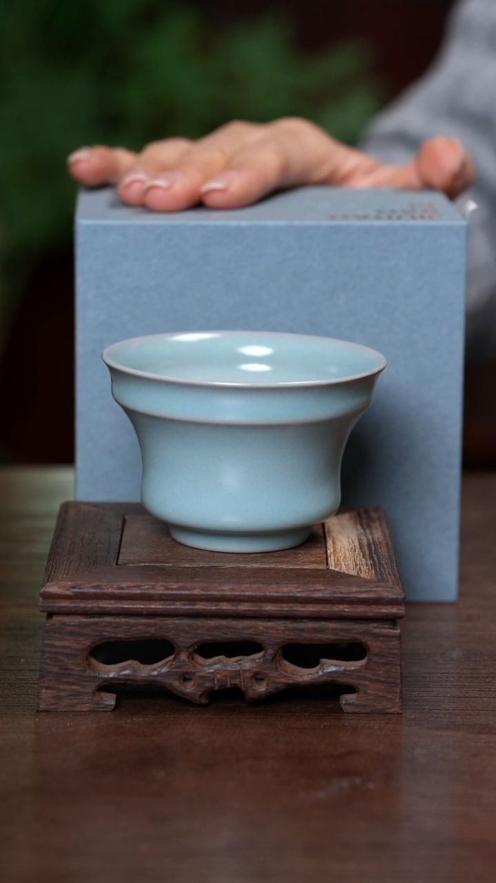 【闪购商品】宝丰清凉寺原产地汝瓷束腰盏