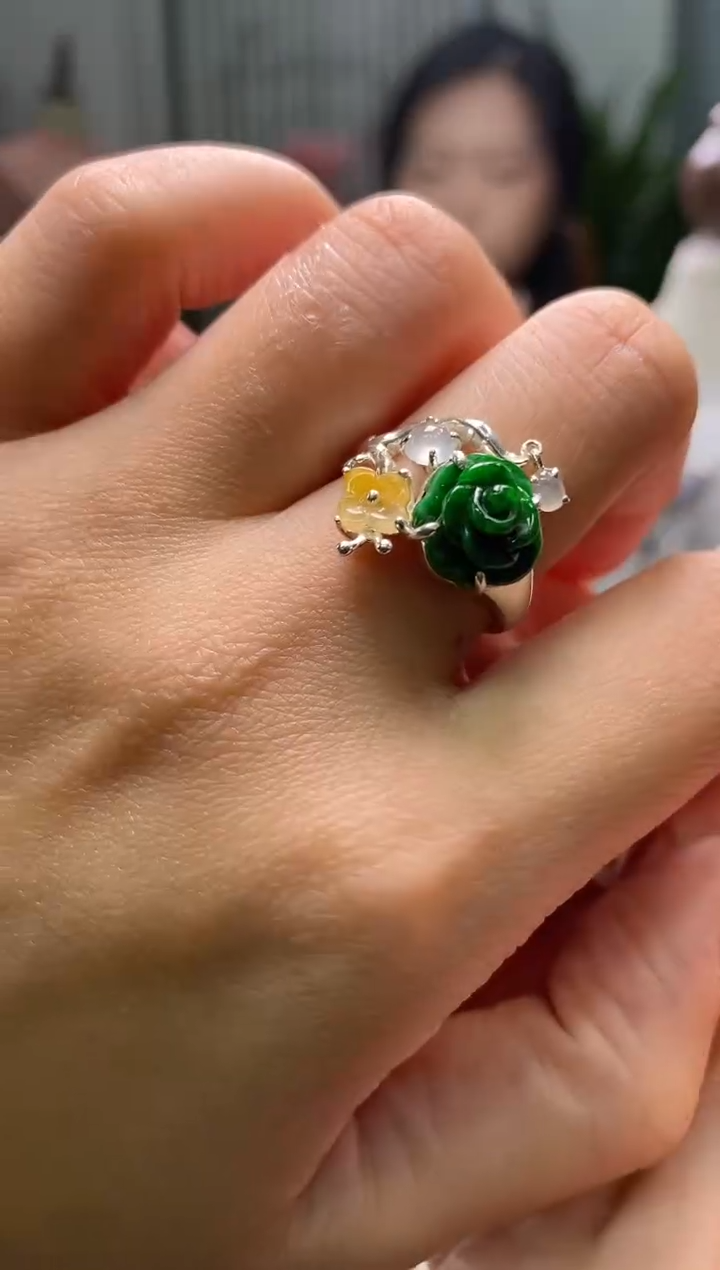 翡翠银S925镶嵌颈饰净货13020