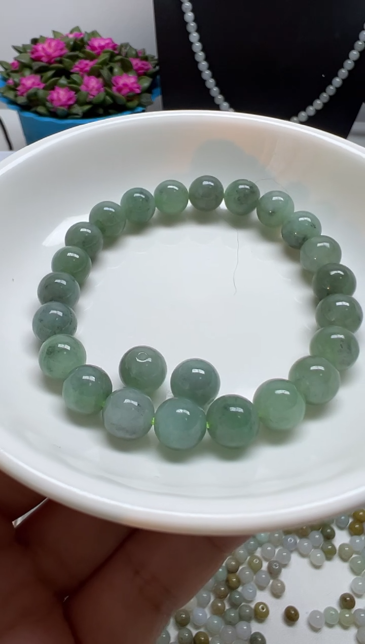 散珠翡翠梦*纯天然缅甸A货翡翠卡8，22颗分2单