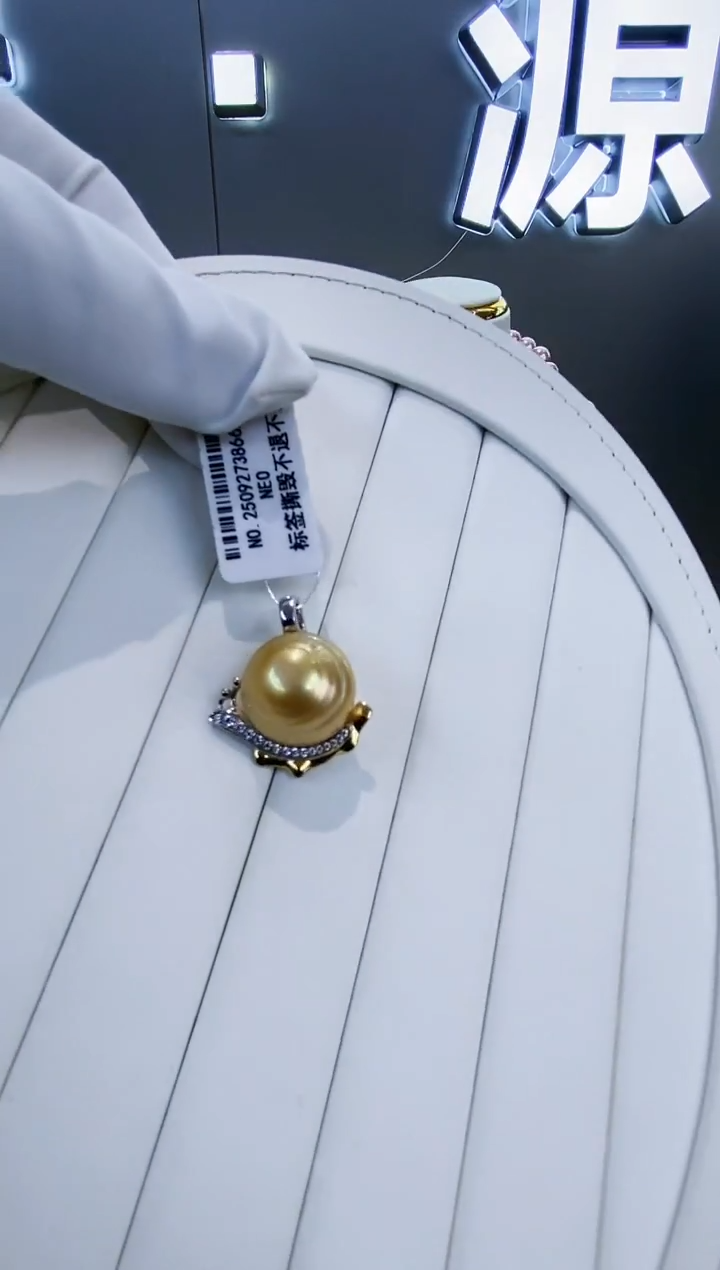 银S925镶嵌吊坠(赠链)海水珍珠Y海水金珠吊坠多样性发一