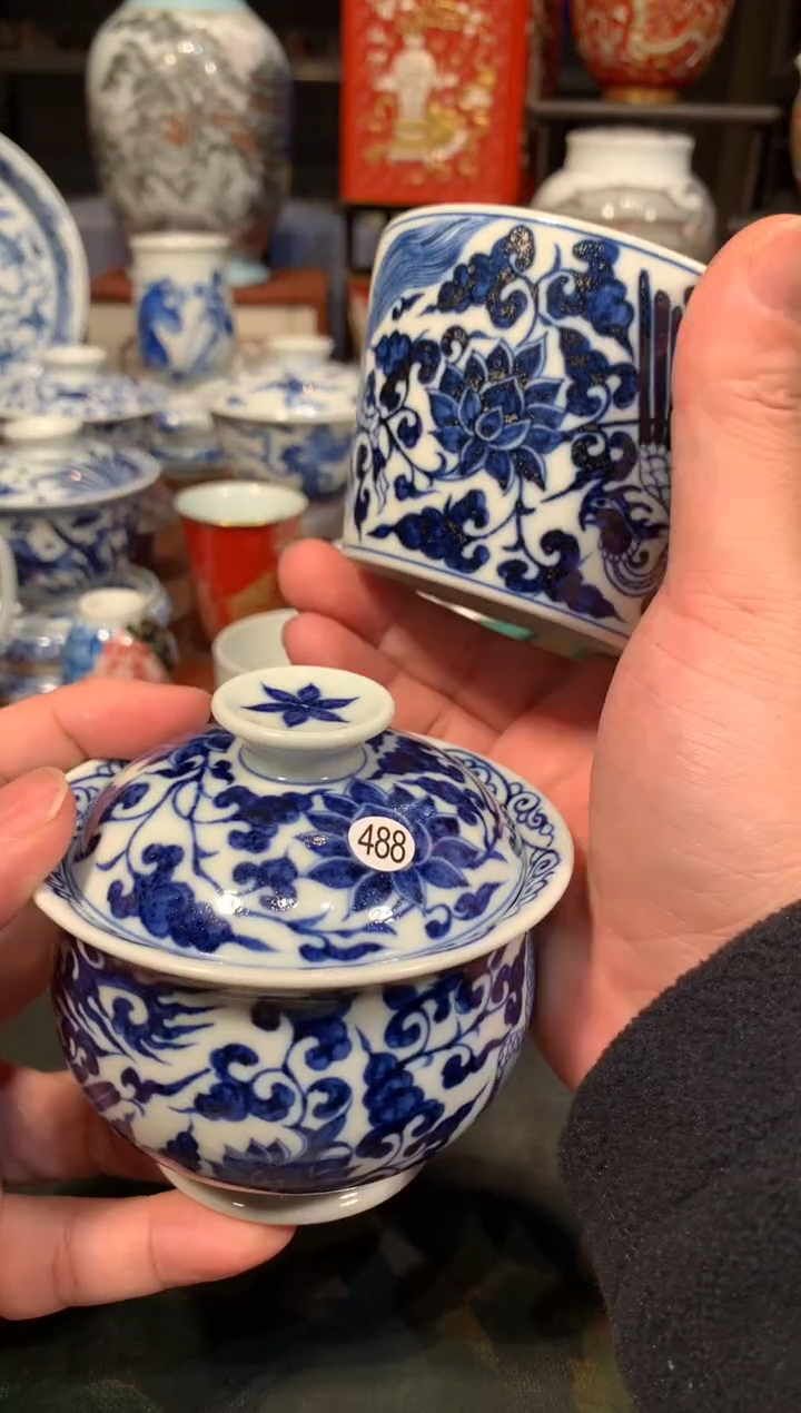 诺*488盖碗加杯子qd291   qd332