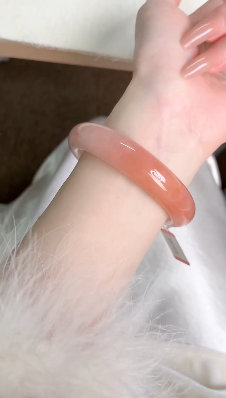 未镶嵌手镯石英质玉桃花酿109-圈口59-236