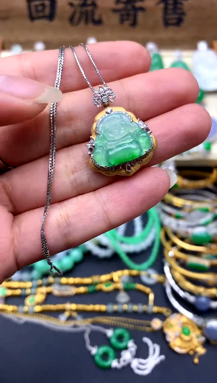 【闪购商品】翡翠颈饰18K金镶嵌279-中国好珍宝