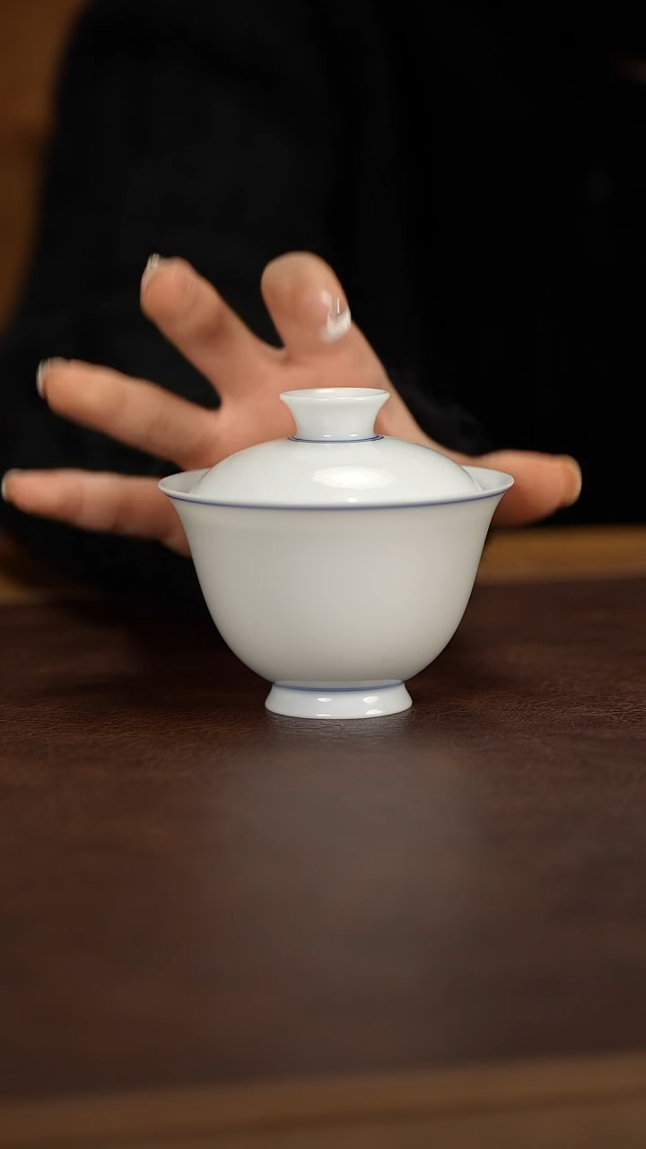 【闪购商品】博瑞堂薄胎元宝盖碗