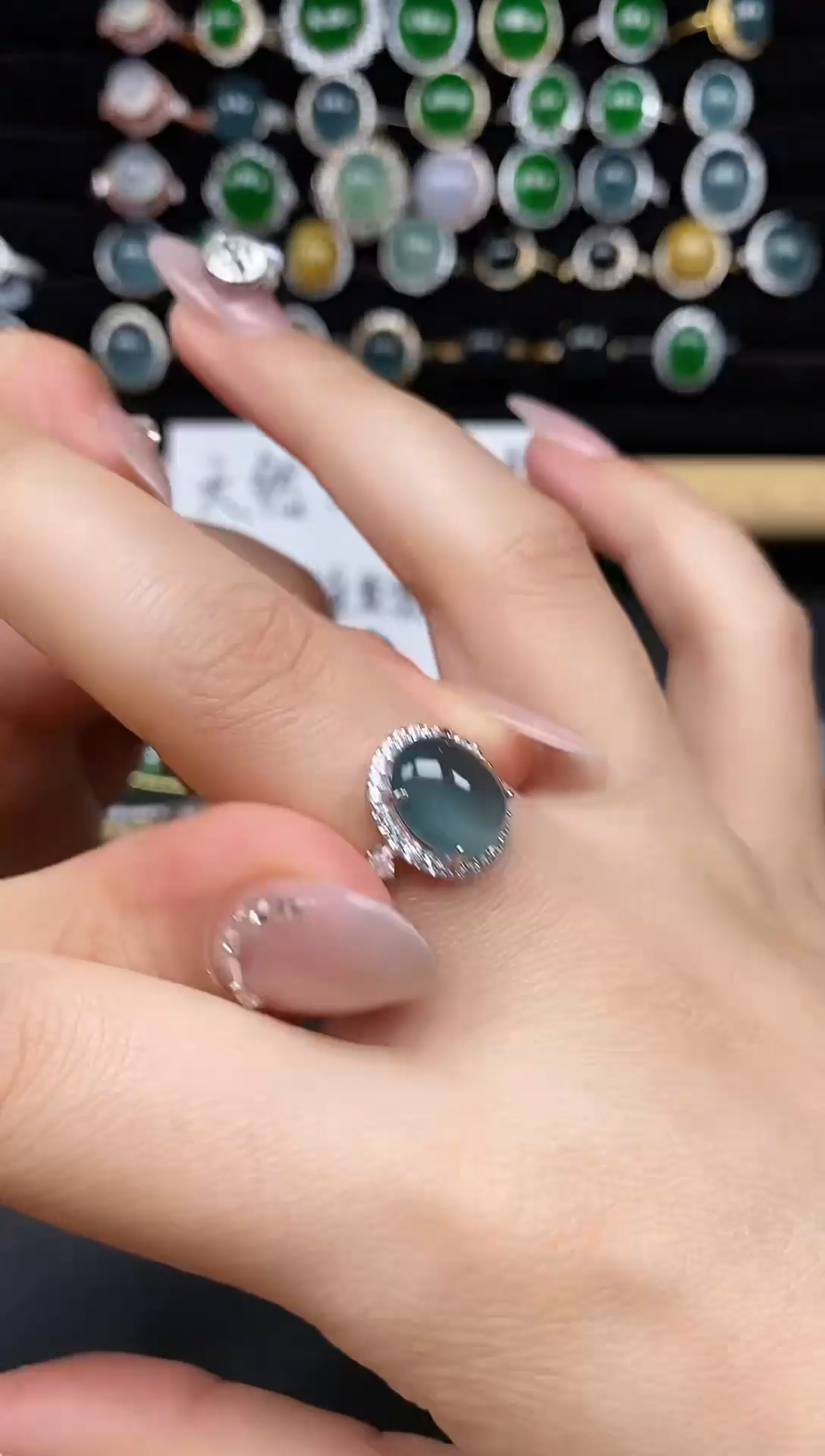 银S925镶嵌戒指翡翠29