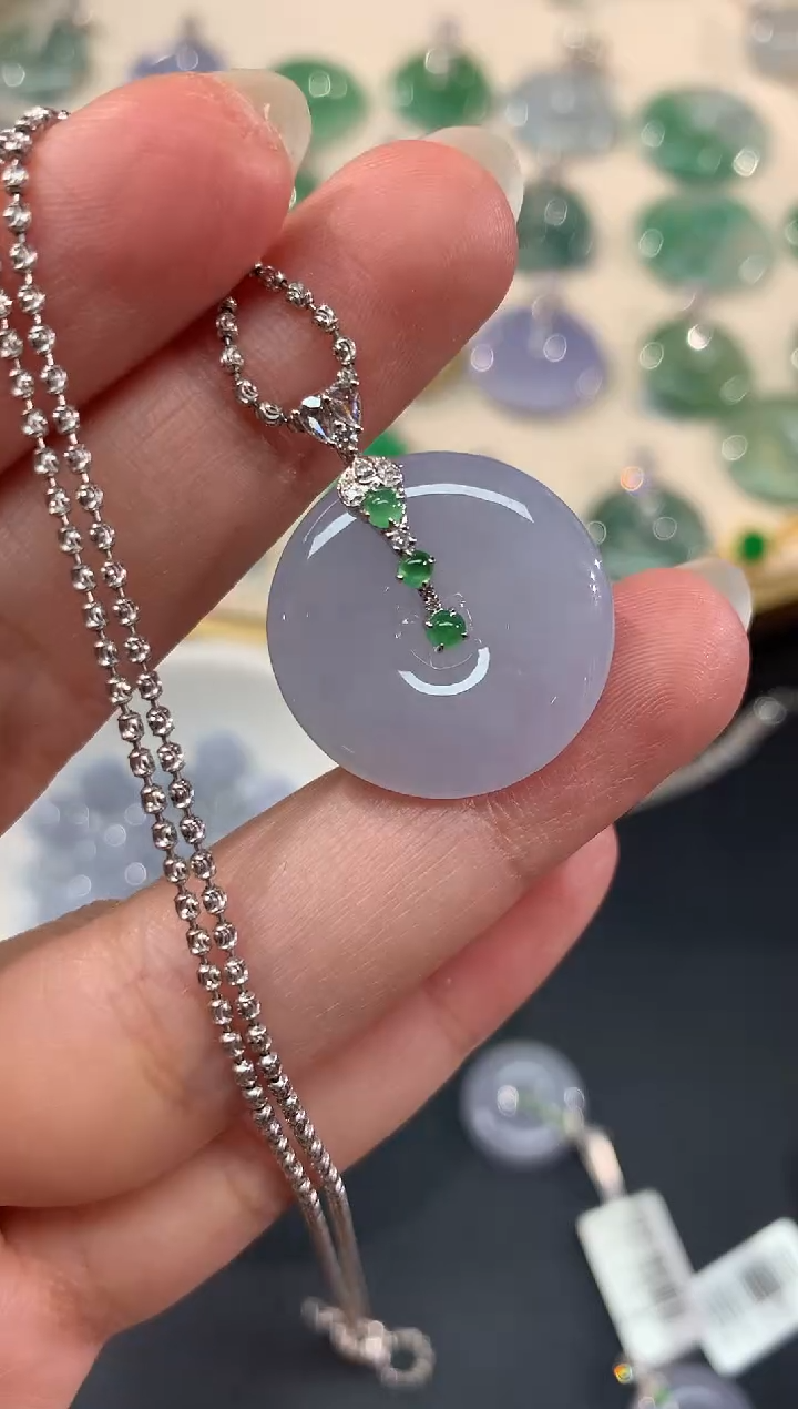 【闪购商品】翡翠吊坠(不含链)18K金镶嵌A426多样性发一件|2800