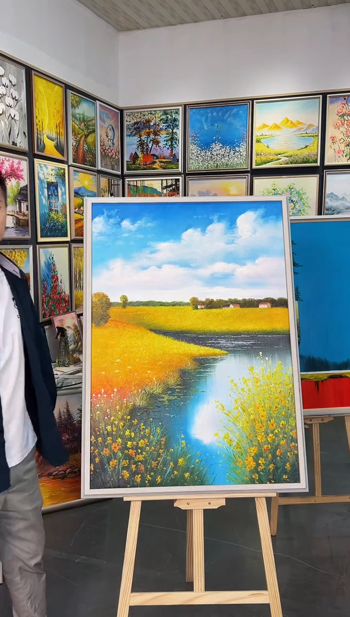 油画70*100纯手工油画巨好看