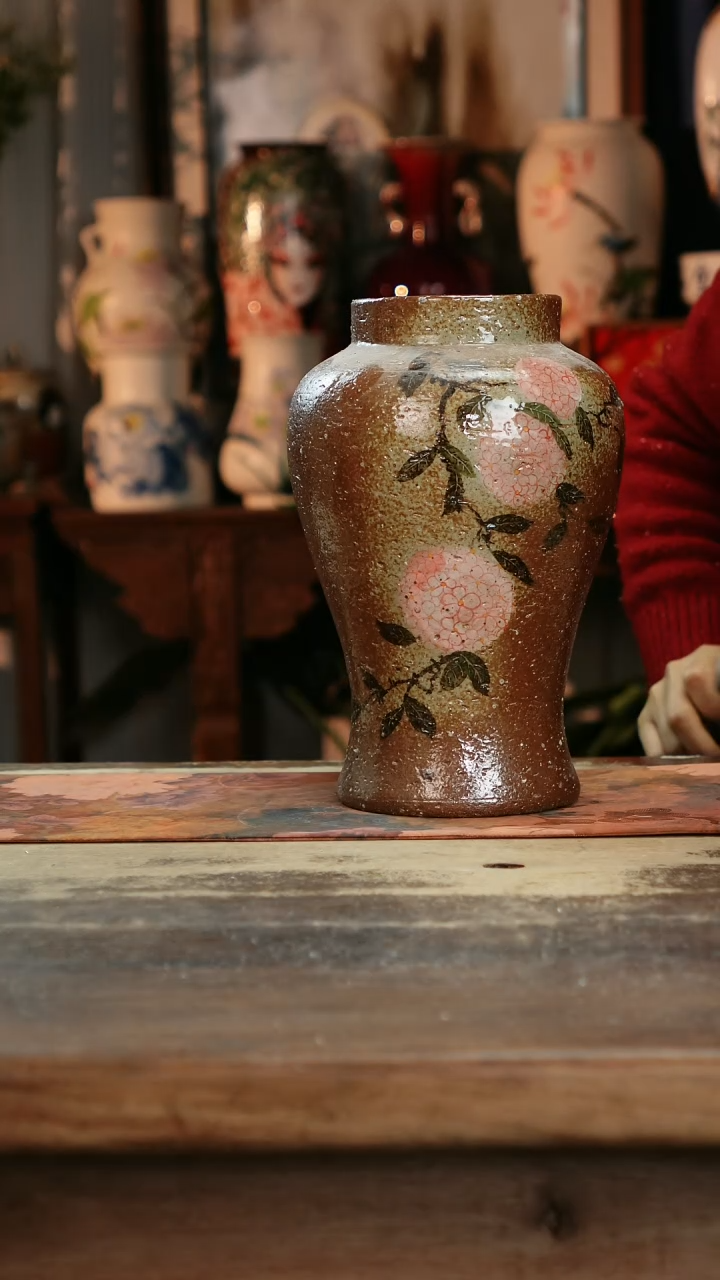 【闪购商品】瓷片景德镇纯手工釉下彩精品花瓶