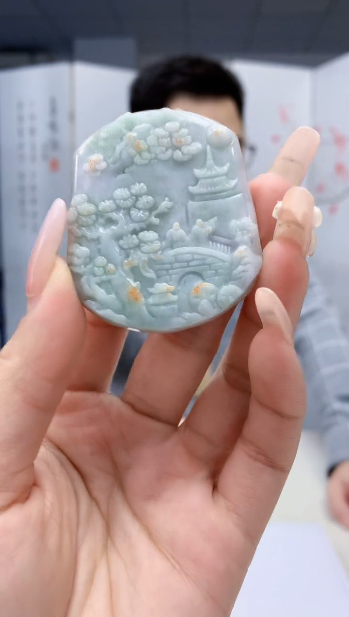 【闪购商品】翡翠颈饰未镶嵌5153lr-jj挂件4