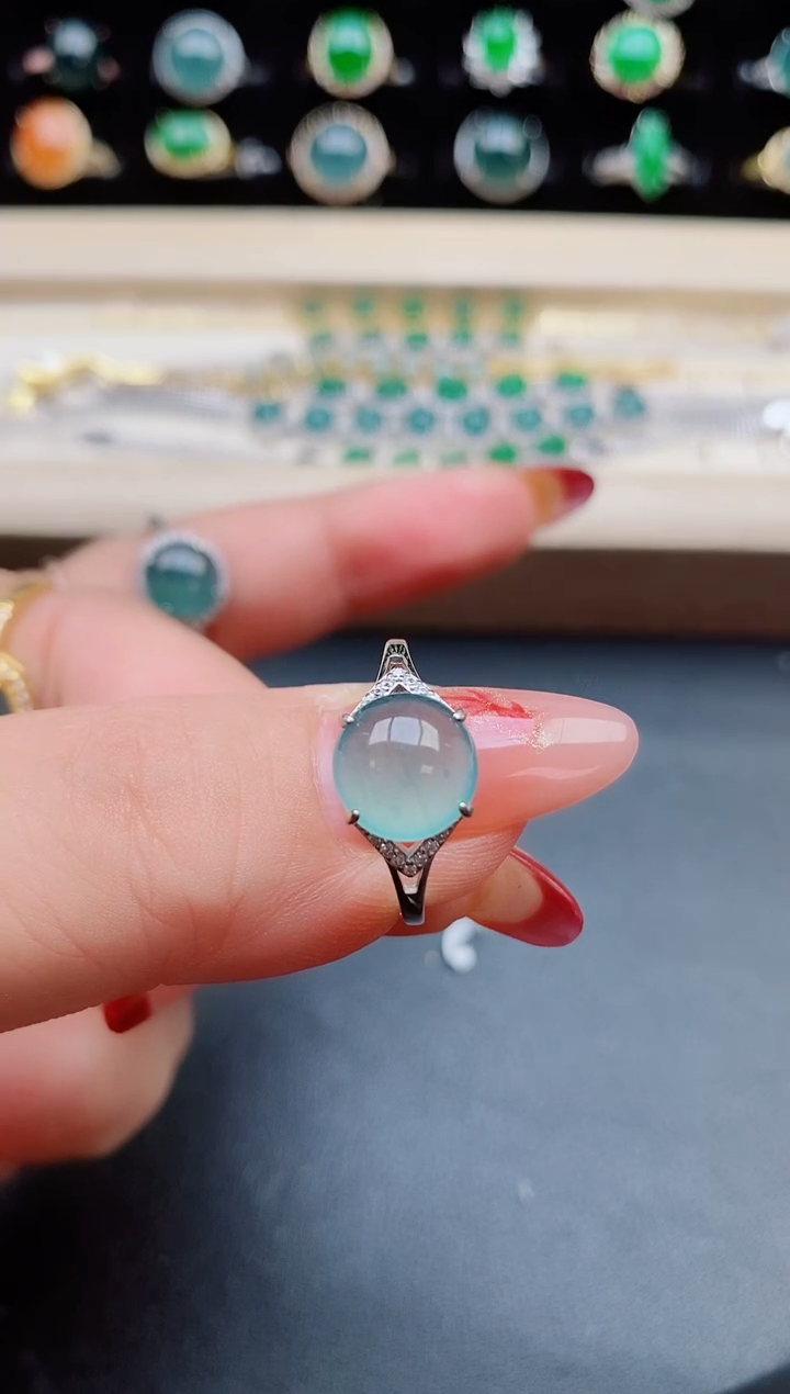 【闪购商品】翡翠戒指银S925镶嵌321321