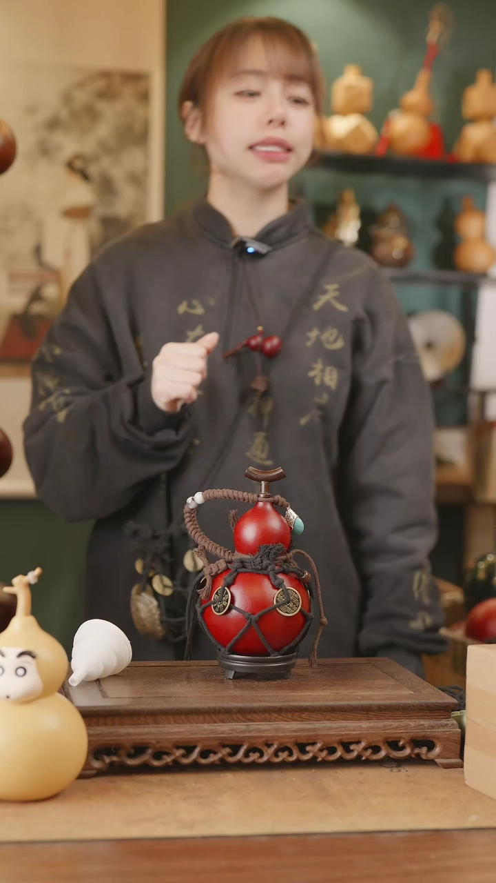 【闪购商品】213号精品天然大漆工艺防渗内胆酒葫芦~