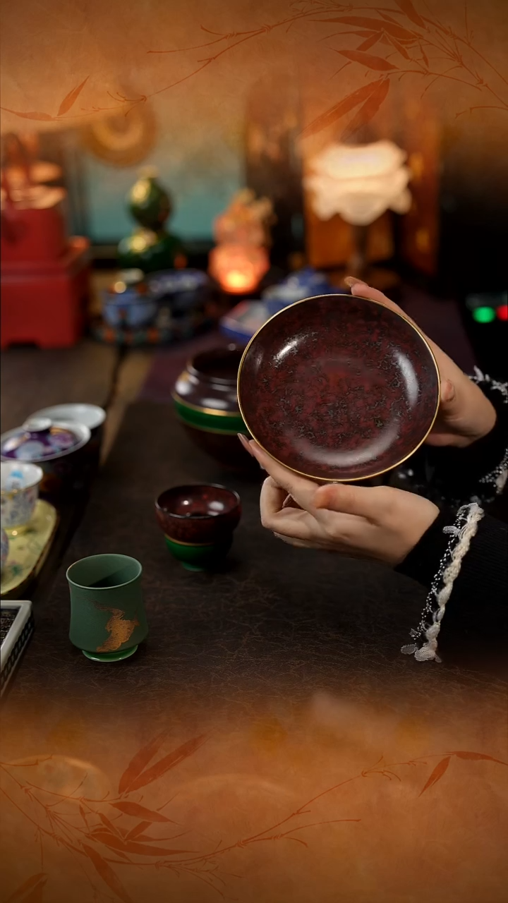 瓷唐里赤灵斑圆口壶承