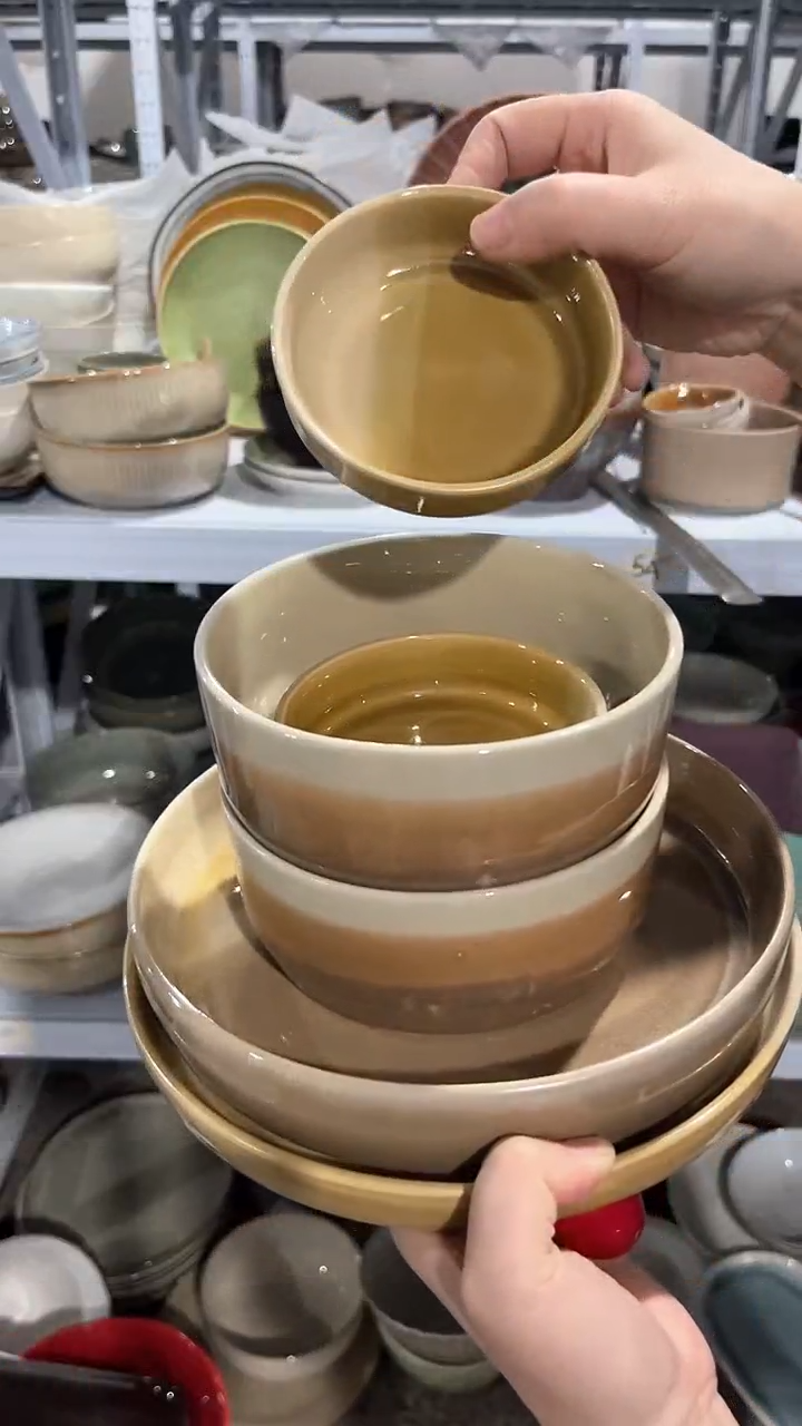 【闪购商品】瓷片外贸尾货瑕疵满20包邮X6 美拉德六件套