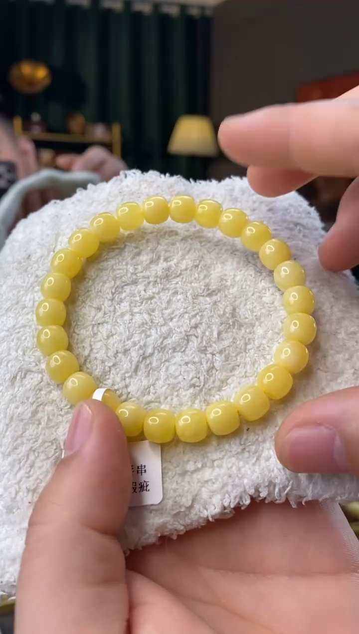 【闪购商品】蜜蜡手串未镶嵌8mm老型瑕疵