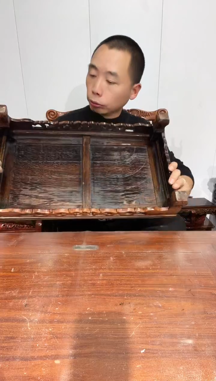 木再*瑕疵处理款鸡翅木长方底座50*30*12